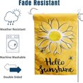 thumbnail image 6 of Summer Garden Flag Bee and Sunflower Design Double Sided Outdoor Yard or Porch Decor 12x18 Inch Yellow Flower Flag, 6 of 6