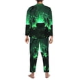 thumbnail image 2 of Halloween Costumes Mens Pajamas Set, Halloween Green Forest Witch (2) Halloween Pajamas Button Down Long Sleeve Loungewear Halloween Sleepwear Pjs sets for Men, 2 of 7
