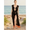 thumbnail image 5 of HAPPY BAY Women's Chiffon Summer Beach Open Front Oversized Beachwear Duster Kimono Cardigan M-L Jade_AB871, 5 of 5