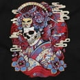 thumbnail image 2 of Traditional Skeleton Geisha Mask Womens Slim Fit Graphic Tee Brisco Brands S, 2 of 5