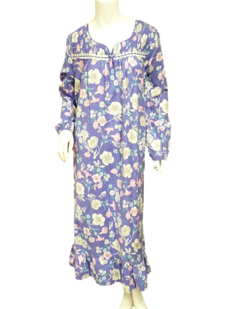 flannel nightgowns walmart