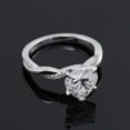 thumbnail image 3 of solitaire jewels 2CT Heart Moissanite Twisted Shank Engagement Ring For Women, 10K White Gold, 3 of 10