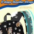 thumbnail image 5 of Bulldog and Dog Paw Print Black Pattern 17" School Backpacks for Teens,Waterproof Oxford Fabric,S-Shape Padded Straps for School,Travel,Hiking,Camping, 5 of 6