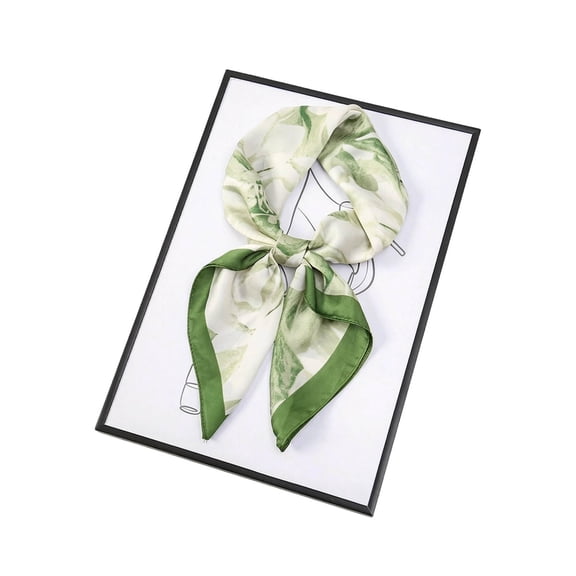 HNMKIU Silk Scarves Elegant Silk Square Scarf For Versatile Styling Lightweight Satin Neckwear Everyday Occasions Green,One Size