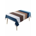 thumbnail image 2 of Blue Brown Farmhouse Tablecloth Rectangle Table Cloths 54x108, Waterproof Outdoor Table Cloth Covers Decorative Table Protector, Vintage Retro Wooden Washable Table Cover for Kitchen Dinning Party, 2 of 8