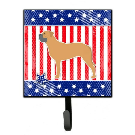 

Carolines Treasures BB3371SH4 USA Patriotic Bullmastiff Leash or Key Holder 7Hx4.25W multicolor