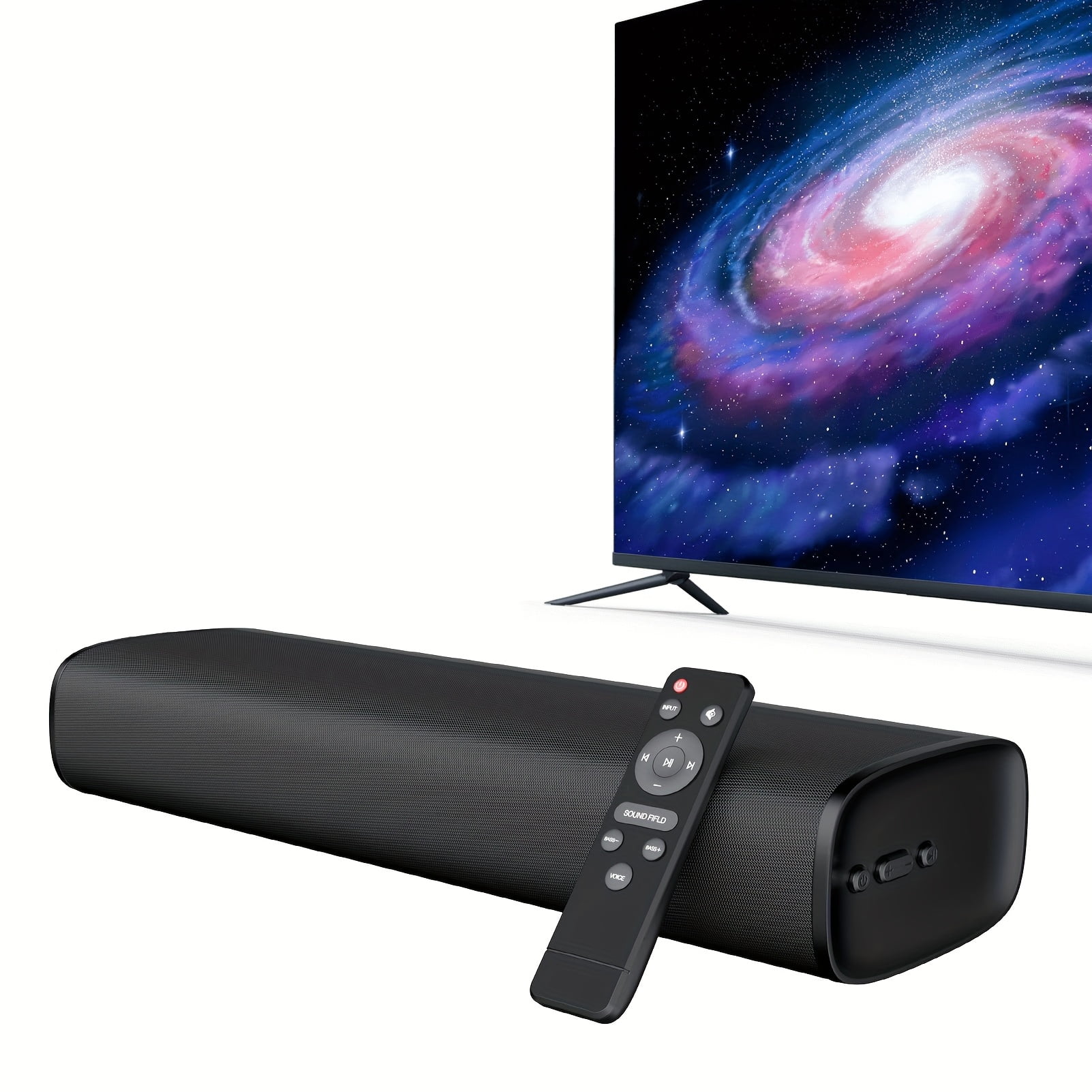 TV SoundBar, Sound Bars for Smart TV, Wireless Speaker Small Soundbars with ARC/Optical/AUX Connection, Home Theater Audio SoundBar, with Infrared Remote Control