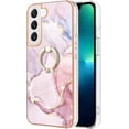thumbnail image 2 of Marble Pattern Case for Samsung Galaxy S23 Plus (Not N23) with Ring Holder Kickstand, Plus Slim PC Material Shockproof Girls Women Case Cover for Samsung Galaxy S23 Plus DLS Rose Gold, 2 of 7