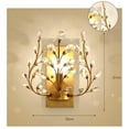 thumbnail image 2 of Bedroom Crystal Wall Light Fixture Candle Sconces Modern Vanity Wall Lamp E14, 2 of 19