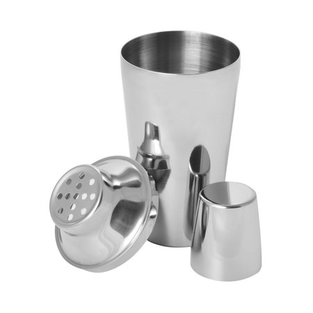 - Winco BS-1P, 16 Oz. Stainless Steel Bar Shaker, Classic and Elegant Bartender Cocktail Shaker, Shaker Set for Home Bar Salon Nightclub, 3-Piece Set