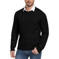 thumbnail image 3 of HAOMEILI Men's Relaxed Fit Cable Knit Crewneck Sweater, 3 of 7
