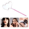 thumbnail image 5 of Espejo de pestañas de acero inoxidable de patrón de doble corazón de 1 pieza de Unique Bargains en rosa, 5 of 5