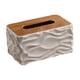 thumbnail image 4 of Funda para caja de pañuelos, creativa, decorativa, rectangular, para guardar pañuelos de papel Gris, 4 of 9