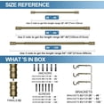 thumbnail image 5 of Urbanest Adjustable Single Curtain Rod Set Bamboo Finials – 1 - Inch Diameter, With Renaissance Gold Rod, 84–120 Inches, 5 of 6