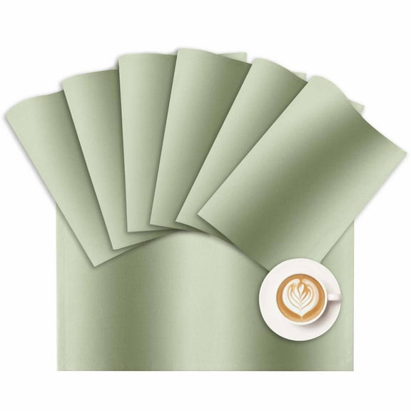 Placemat Sage Green Placemats for Dining Table Gradient Color Washable Table Mats for Party Kitchen Dining Decoration