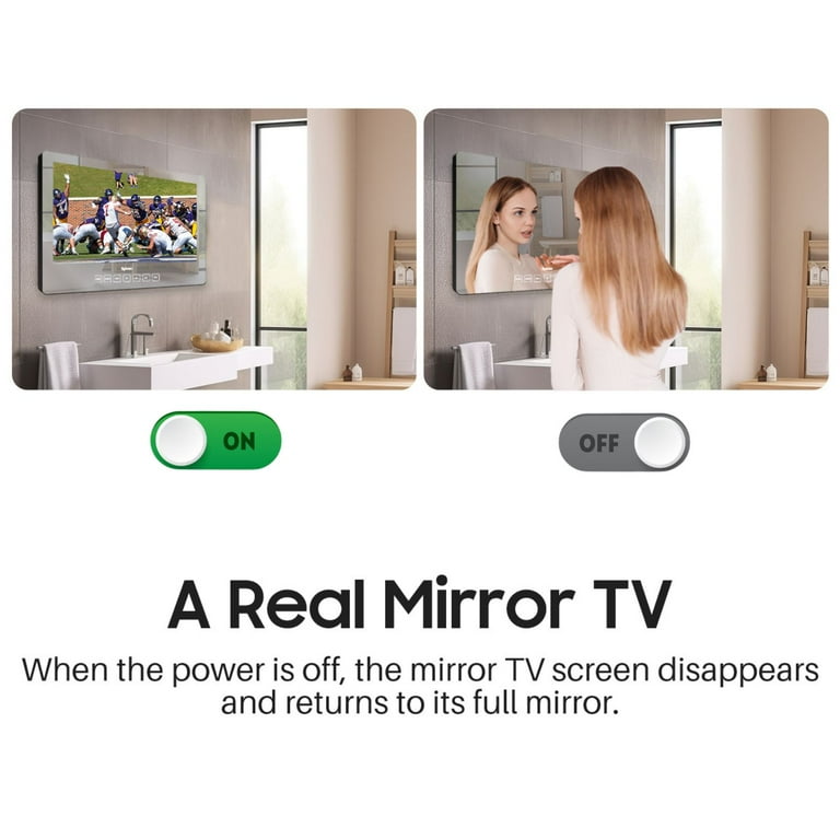 SYLVOX 19 inch Smart Mirror TV, 1080P Google System, WiFi