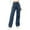 Dark Blue, variant on WTOBBY Women's High Waist Washed Straight Leg Jeans, Versatile and Fashionable Denim Pants for Casual Chic Style, Comfortable Fit with Washed Finish,Black M