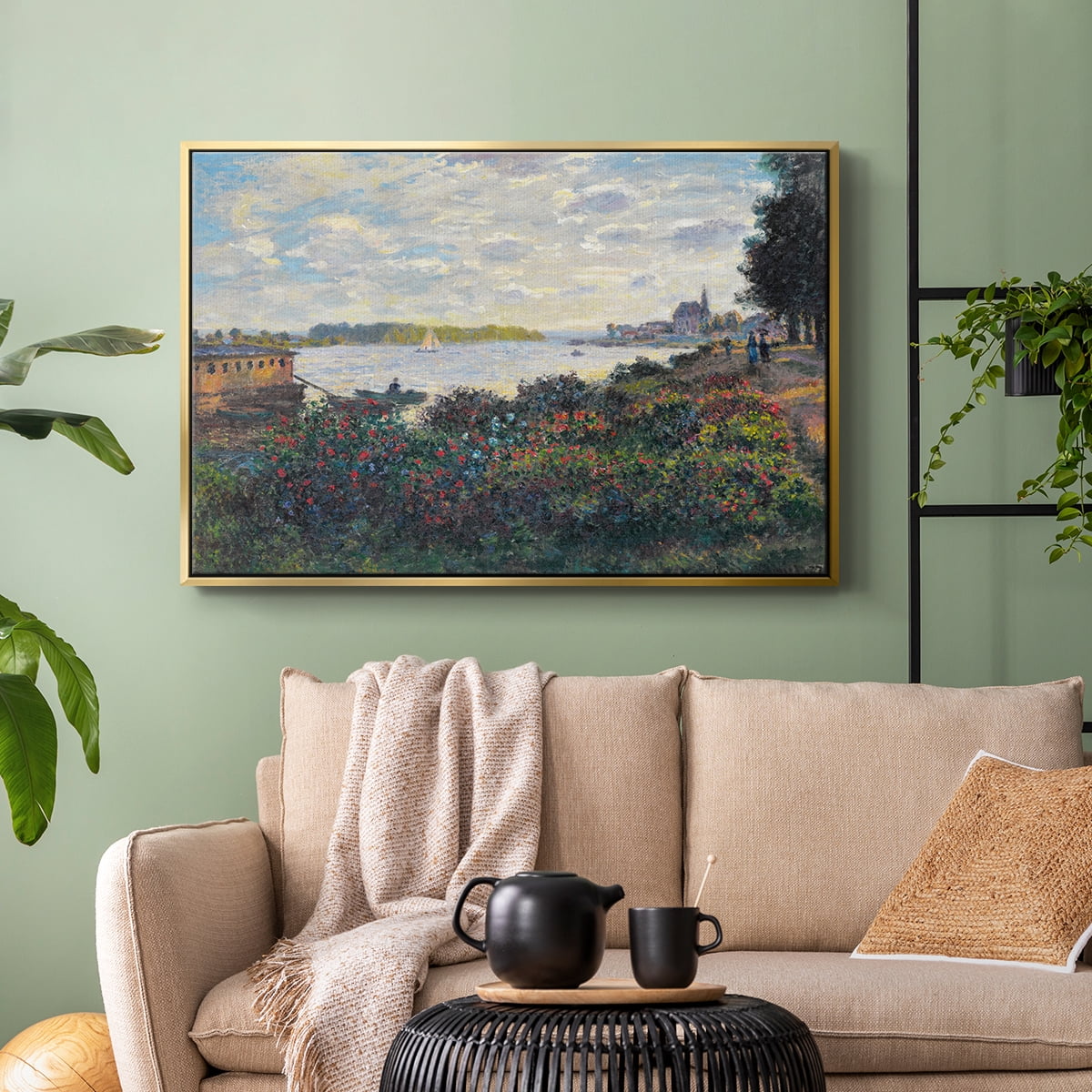 Vintage Landscape-CII By Wexford Home Framed in Gold Wood Gallery Wrapped Canvas 17 in. x 25 in.
