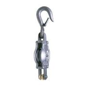 Manila/Fiber Rope B L Star Metal Lifting Block, 2 Wheels, 1,600 lb, 1/2" Cable