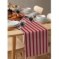 thumbnail image 3 of Table Runner Dresser Scarf 13 x 72 Inch Red White Stripes Texture Table Runners Non-Slip Heat Kitchen Dining Table Decor for Kitchen Farmhouse Indoor Outdoor Home Party, 3 of 7