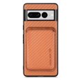 thumbnail image 4 of Cutyskin Carbon Fiber Texture PU Leather Case for Google Pixel 7 Pro, with Detachable Card Holder, Compatible Magsafe Charging, Ultra Thin Design Shockproof Phone Case for Google Pixel 7 Pro, Brown, 4 of 7