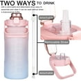 thumbnail image 3 of Party Zealot Large Half Gallon 64 OZ Motivational Water Bottle and Straw Time Marker BPA Free for Sport and Fitness, 3 of 7
