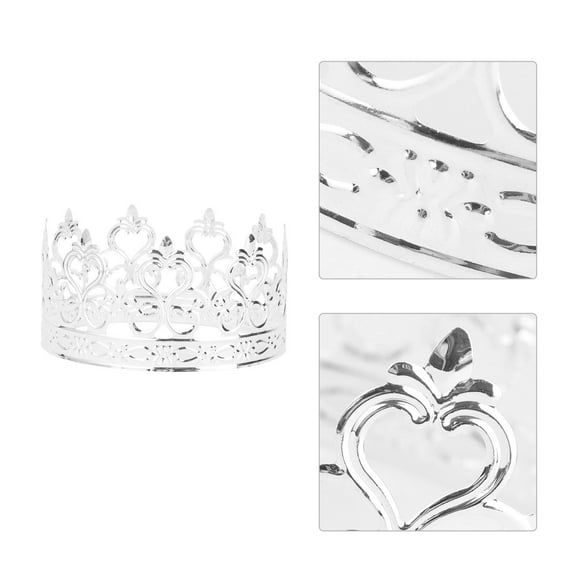 SEWCHICS Craftsmanship Crown Decoration for Party Silver 1Pc