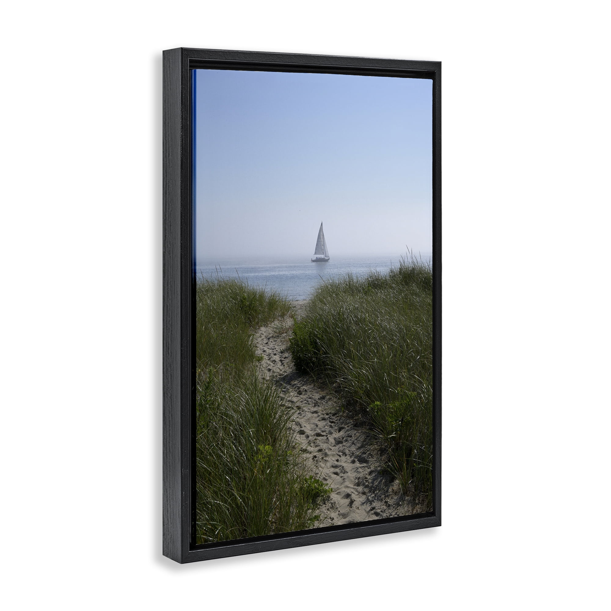 Stupell Industries Path to Morning Sail Black Framed Floater Canvas Wall Art, design by JLM Photographs