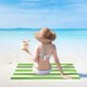 thumbnail image 4 of Accesorios de baño Toalla de playa Toallas de playa de microfibra Toallas de viaje ligeras y secas para arena para adultos Mujeres Hombres Niñas Niños Toallas de playa de poliéster, 4 of 7