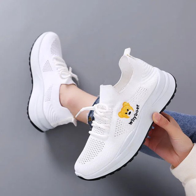 Zapatos de tenis para mujer/zapatos casuales transpirables estampados a la moda para mujer zapatos deportivos al aire libre con desodorante antideslizante