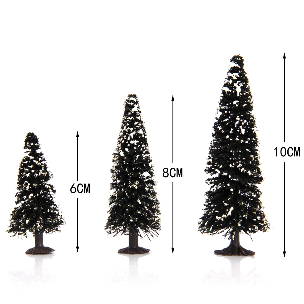 4" with PV Box 15x Green Model Cedar Trees Wargame Scenery Layout 2.4" 