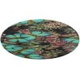 thumbnail image 5 of Green Butterfly Round Carpet Circle Rug Outdoor Patio Area Rug Washable Large Area Rugs Hallway Room Decor Fitness Mats, 5 of 8