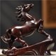 thumbnail image 3 of Ebony solid wood carved horse figurine, one of the twelve zodiac horse figurines, for home living room or study feng shui decoration., 3 of 4