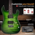 thumbnail image 5 of Pyle Kit de Guitarra Eléctrica con Amplificador, Instrumento de Tamaño Completo con Pastillas Humbucker, Amplificador de Guitarra y Accesorios para Principiantes, 39" Verde, 5 of 5