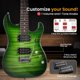 thumbnail image 5 of Pyle Kit de Guitarra Eléctrica con Amplificador, Instrumento de Tamaño Completo con Pastillas Humbucker, Amplificador de Guitarra y Accesorios para Principiantes, 39" Verde, 5 of 5