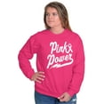 thumbnail image 4 of Pink Ribbon Power Breast Cancer Aware Women Crewneck Sweatshirt Brisco Brands S, 4 of 6