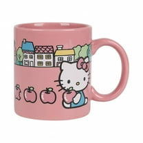 Hello Kitty City Background Pink 16oz Ceramic Mug