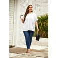 thumbnail image 4 of ORUYROP T-Shirt Oversize pour Femmes Été Décontracté Manches Courtes Tee-Shirt Ample, 4 of 5