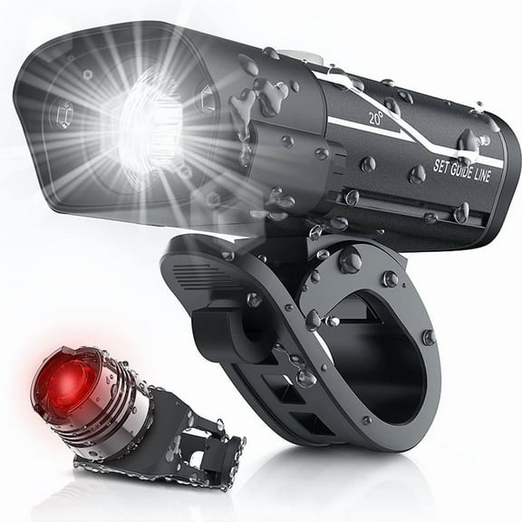 1200 Lumens Bike Lights Front and Back,USB Rechargeable Bicycle Light,Super Bright Bike Lights for Night Riding,Bike Headlight