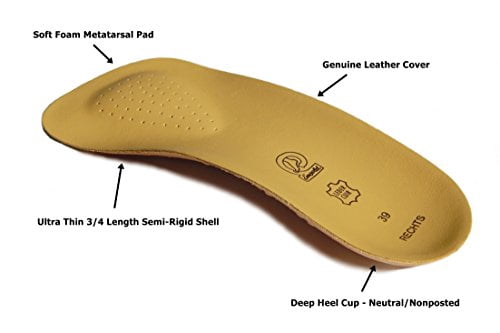 GuardInsoles Semelles Orthopédiques 3/4 Support Voûte Plantaire - Soulagement Fasciite Plantaire