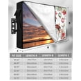 thumbnail image 7 of Outdoor TV Cover 52 to 55 Inch Weatherproof, White Christmas Snowmen Waterproof TV Screen Protector for Outside Decor with Zipper and Pocket 52"L x 30"H , Red Xmas Poinsettia Balls Deer, 7 of 7