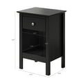 thumbnail image 5 of Jela One Drawer End Table/Nightstand Black, 5 of 10