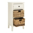 thumbnail image 2 of SAFAVIEH Everly Contemporary Side Table with Drawer and Two Baskets, Distressed White, 2 of 12