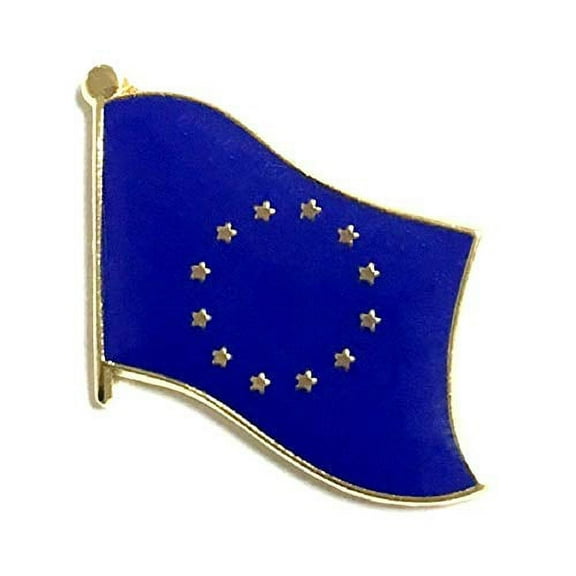 Pack of 50 European Union Flag Lapel Pins, EU Tie & Hat Pin Badges