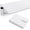 White, variant on Dark Grey Size Bed Wedge Pillow Cover with Side Pocket, Soft & Breathable Microfiber Headboard Wedge Pillow Case Cover for Headboard Gap, 60" L x 10" W x 6" H (Pillow Not Include)