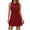 Wine, variant on Women's Summer Button Down Mini Dress Round Neck Sleeveless Work Dresses Elegant Casual Tennis Dress Golf Athletic Dress