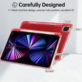 thumbnail image 6 of Allytechgroup Clear Case for iPad 11-inch(A16) 2025/ iPad 10th Generation 10.9 Inch 2022, [Built-in Pencil Holder] Anti Yellowing Slim Shockproof Protective Cover for Women Men, Red, 6 of 7