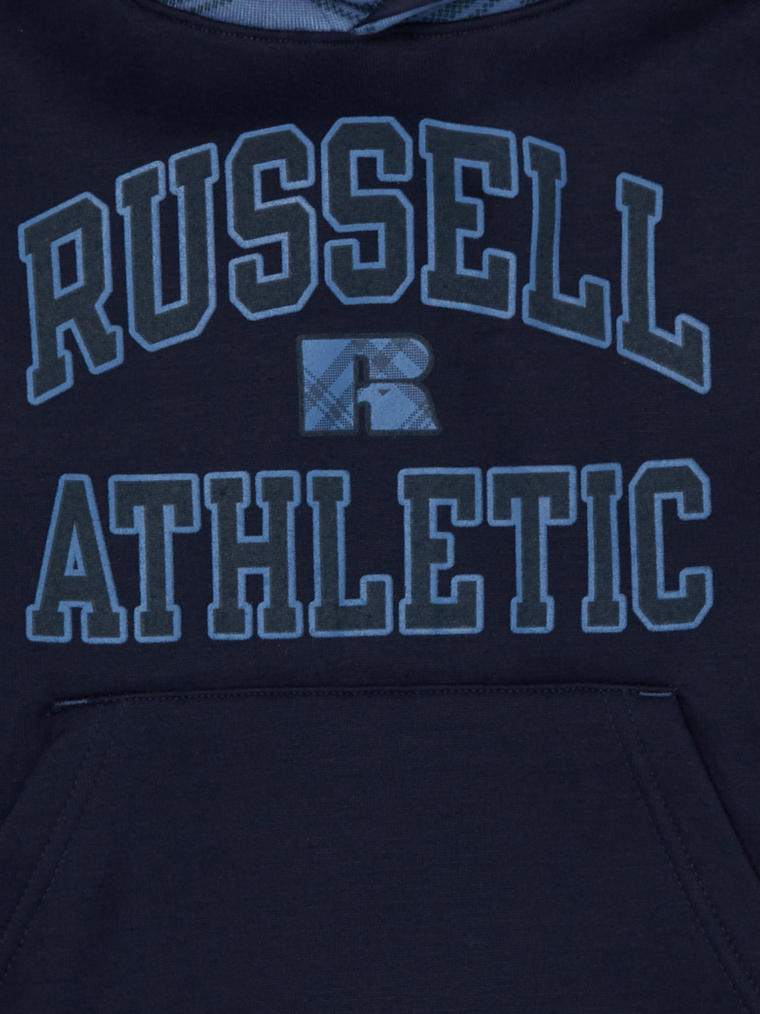 Russell Athletic Boys Plaid Logo Fleece Hoodie, Sizes 8-16