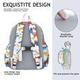 thumbnail image 5 of Cute Dinosaur Pattern Backpack for School,Cute School Bag,Schoolbag with Adjustable Shoulder Straps & Padded Back,13.4"x11"x4.7", 5 of 6