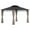 Khaki, variant on Outsunny 10' x 12' Double Roof Hardtop Gazebo with Nettings Curtains Khaki